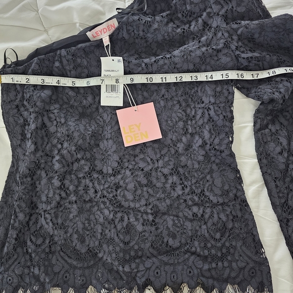 Leyden Charcoal Whimsigoth Lace Blouse Size XS - Picture 3 of 3